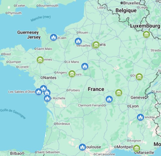 Evenements JCO 2026 Maps